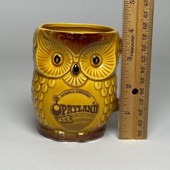 Vintage Opryland Nashville USA Owl Coffee Mug 3D Ceramic Made In Japan - Picture 7 of 7